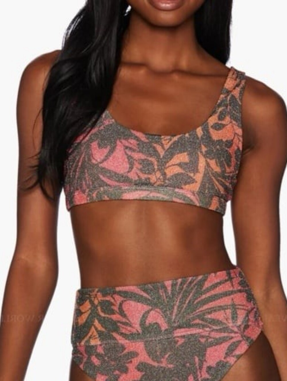 Beach Riot Peyton Bikini Top Hibiscus Shine